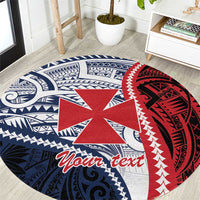 Kingdom of Uvea 1860-1886 Personalized Round Carpet Wallis and Futuna Polynesian Tribal Pattern