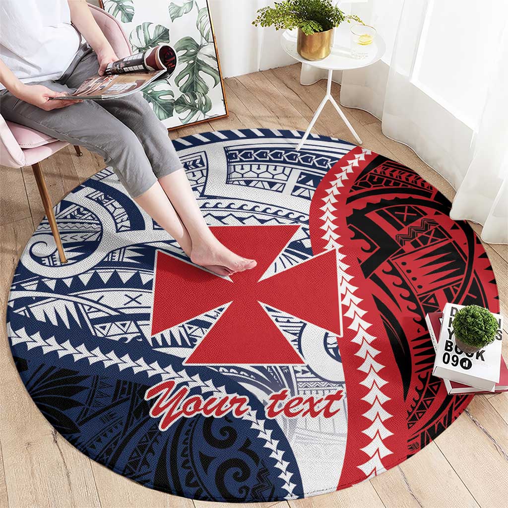 Kingdom of Uvea 1860-1886 Personalized Round Carpet Wallis and Futuna Polynesian Tribal Pattern