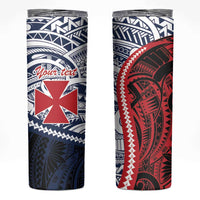 Kingdom of Uvea 1860-1886 Personalized Skinny Tumbler Wallis and Futuna Polynesian Tribal Pattern