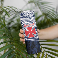 Kingdom of Uvea 1860-1886 Personalized Skinny Tumbler Wallis and Futuna Polynesian Tribal Pattern