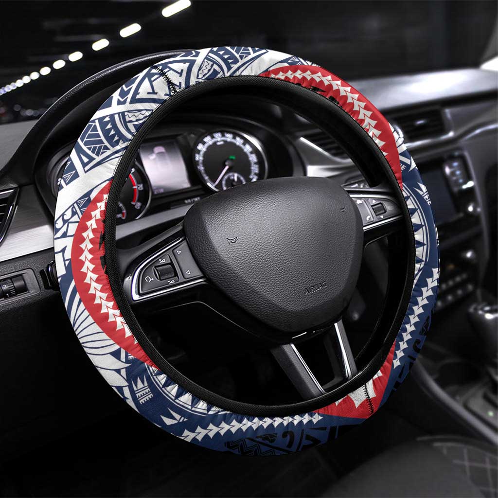 Kingdom of Uvea 1860-1886 Steering Wheel Cover Wallis and Futuna Polynesian Tribal Pattern