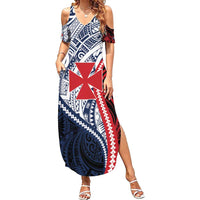 Kingdom of Uvea 1860-1886 Personalized Summer Maxi Dress Wallis and Futuna Polynesian Tribal Pattern