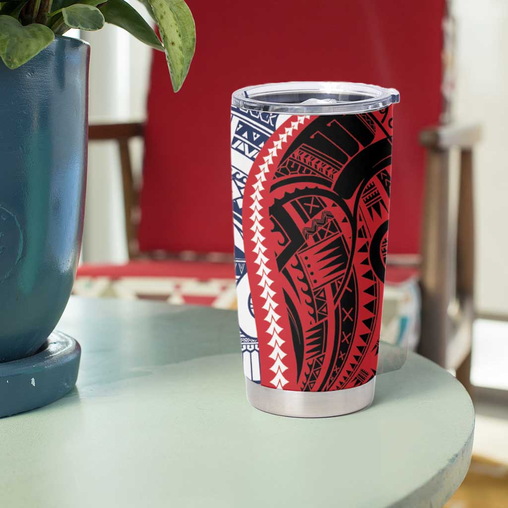 Kingdom of Uvea 1860-1886 Personalized Tumbler Cup Wallis and Futuna Polynesian Tribal Pattern