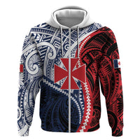 Kingdom of Uvea 1860-1886 Personalized Zip Hoodie Wallis and Futuna Polynesian Tribal Pattern