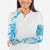 Hawaiian Lei Day Arm Sleeves Blue Hibiscus Flowers Lei Art - Polynesian Pride