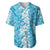 Hawaiian Lei Day Baseball Jersey Blue Hibiscus Flowers Lei Art