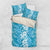 Hawaiian Lei Day Bedding Set Blue Hibiscus Flowers Lei Art