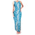 Hawaiian Lei Day Family Matching Tank Maxi Dress and Hawaiian Shirt Blue Hibiscus Flowers Lei Art