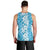 Hawaiian Lei Day Men Tank Top Blue Hibiscus Flowers Lei Art