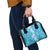 Hawaiian Lei Day Shoulder Handbag Blue Hibiscus Flowers Lei Art