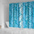 Hawaiian Lei Day Shower Curtain Blue Hibiscus Flowers Lei Art