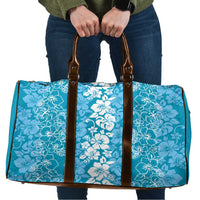 Hawaiian Lei Day Travel Bag Blue Hibiscus Flowers Lei Art - Polynesian Pride