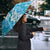 Hawaiian Lei Day Umbrella Blue Hibiscus Flowers Lei Art - Polynesian Pride