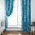Hawaiian Lei Day Window Curtain Blue Hibiscus Flowers Lei Art