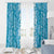 Hawaiian Lei Day Window Curtain Blue Hibiscus Flowers Lei Art