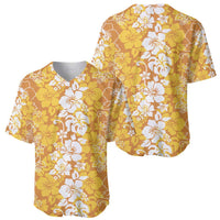 Hawaiian Lei Day Baseball Jersey Gold Hibiscus Flowers Lei Art
