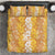 Hawaiian Lei Day Bedding Set Gold Hibiscus Flowers Lei Art