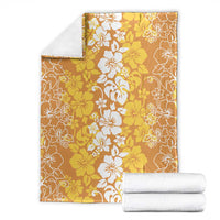 Hawaiian Lei Day Blanket Gold Hibiscus Flowers Lei Art