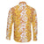 Hawaiian Lei Day Family Matching Mermaid Dress and Hawaiian Shirt Gold Hibiscus Flowers Lei Art