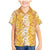 Hawaiian Lei Day Family Matching Mermaid Dress and Hawaiian Shirt Gold Hibiscus Flowers Lei Art