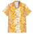 Hawaiian Lei Day Family Matching Tank Maxi Dress and Hawaiian Shirt Gold Hibiscus Flowers Lei Art
