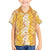 Hawaiian Lei Day Family Matching Tank Maxi Dress and Hawaiian Shirt Gold Hibiscus Flowers Lei Art