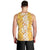 Hawaiian Lei Day Men Tank Top Gold Hibiscus Flowers Lei Art