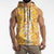Hawaiian Lei Day Sleeveless Zip Hoodie Gold Hibiscus Flowers Lei Art - Polynesian Pride