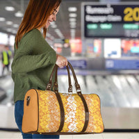 Hawaiian Lei Day Travel Bag Gold Hibiscus Flowers Lei Art - Polynesian Pride