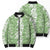 Hawaiian Lei Day Bomber Puffer Jacket Green Hibiscus Flowers Lei Art - Polynesian Pride