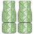Hawaiian Lei Day Car Mats Green Hibiscus Flowers Lei Art