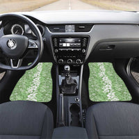 Hawaiian Lei Day Car Mats Green Hibiscus Flowers Lei Art