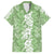 Hawaiian Lei Day Family Matching Long Sleeve Bodycon Dress and Hawaiian Shirt Green Hibiscus Flowers Lei Art