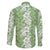 Hawaiian Lei Day Family Matching Long Sleeve Bodycon Dress and Hawaiian Shirt Green Hibiscus Flowers Lei Art