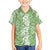 Hawaiian Lei Day Family Matching Long Sleeve Bodycon Dress and Hawaiian Shirt Green Hibiscus Flowers Lei Art