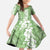 Hawaiian Lei Day Family Matching Mermaid Dress and Hawaiian Shirt Green Hibiscus Flowers Lei Art
