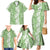 Hawaiian Lei Day Family Matching Mermaid Dress and Hawaiian Shirt Green Hibiscus Flowers Lei Art