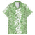 Hawaiian Lei Day Family Matching Mermaid Dress and Hawaiian Shirt Green Hibiscus Flowers Lei Art