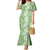 Hawaiian Lei Day Family Matching Mermaid Dress and Hawaiian Shirt Green Hibiscus Flowers Lei Art
