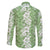 Hawaiian Lei Day Family Matching Short Sleeve Bodycon Dress and Hawaiian Shirt Green Hibiscus Flowers Lei Art