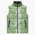 Hawaiian Lei Day Sleeveless Puffer Jacket Green Hibiscus Flowers Lei Art - Polynesian Pride