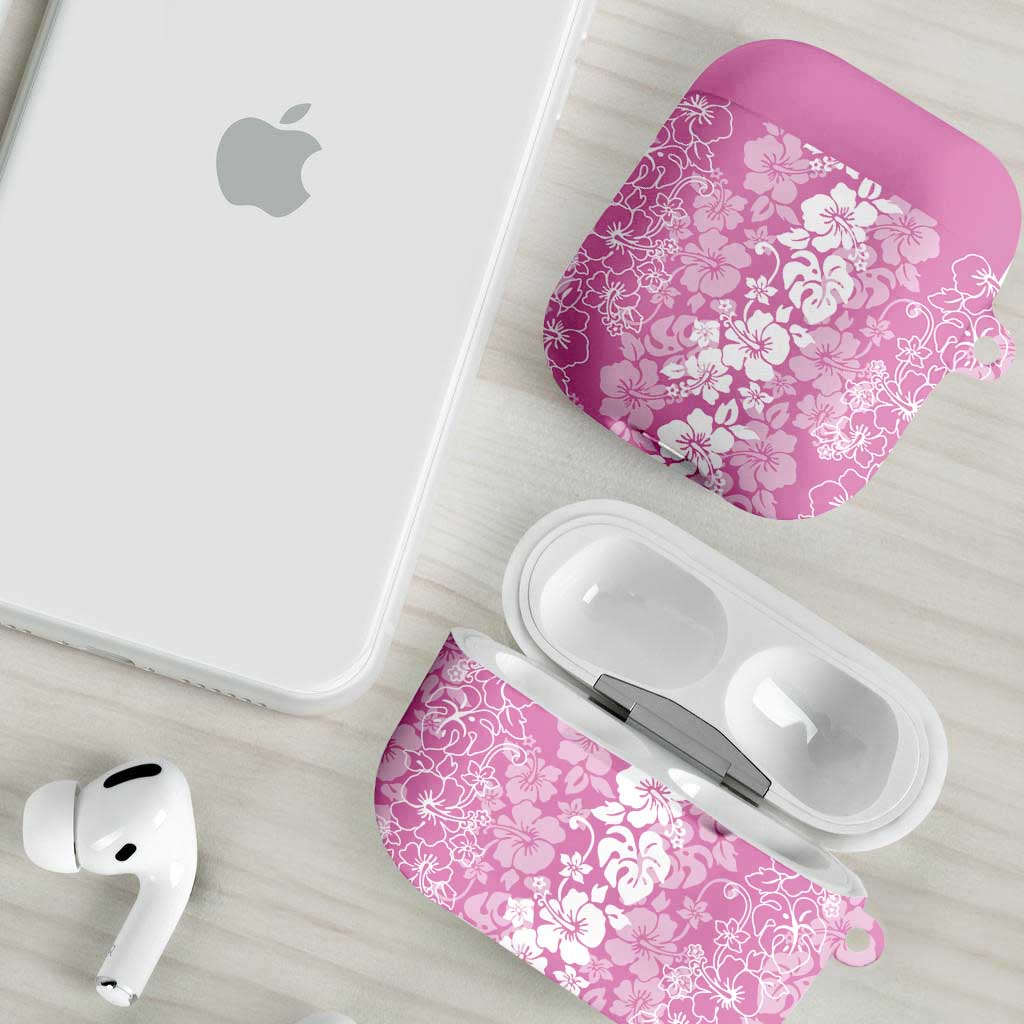 Hawaiian Lei Day AirPods Case Pink Hibiscus Flowers Lei Art - Polynesian Pride