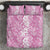 Hawaiian Lei Day Bedding Set Pink Hibiscus Flowers Lei Art