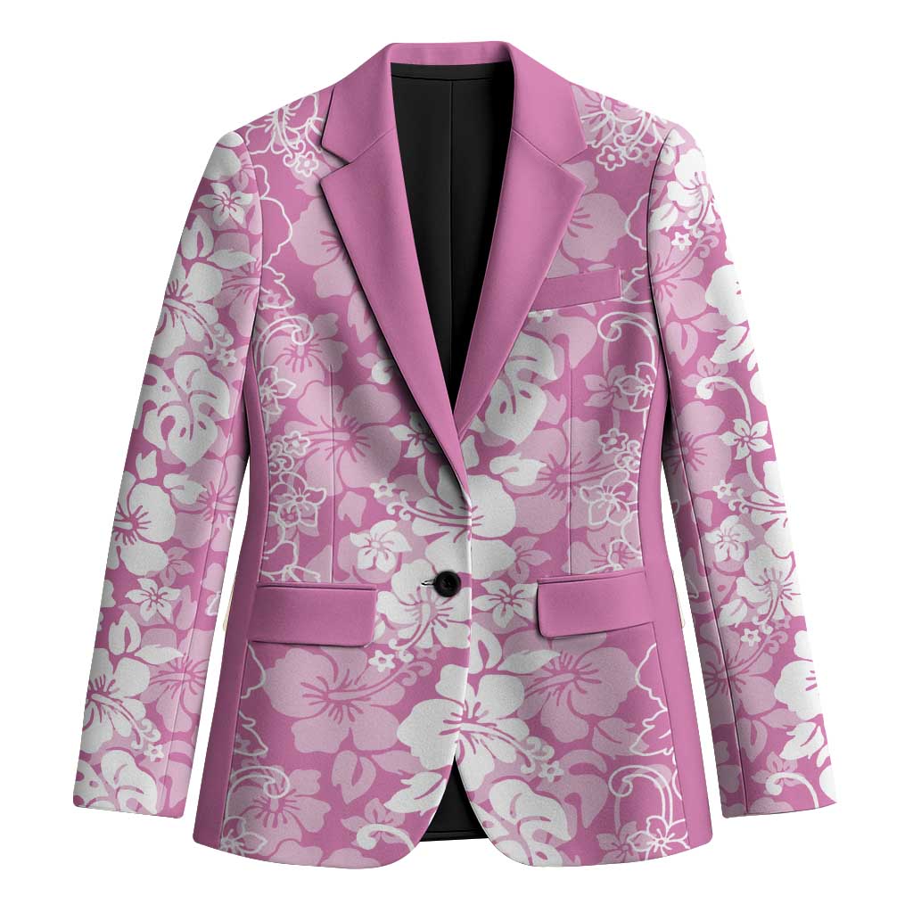 Hawaiian Lei Day Blazer Pink Hibiscus Flowers Lei Art - Polynesian Pride