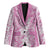 Hawaiian Lei Day Blazer Pink Hibiscus Flowers Lei Art - Polynesian Pride