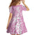 Hawaiian Lei Day Family Matching Off Shoulder Maxi Dress and Hawaiian Shirt Pink Hibiscus Flowers Lei Art