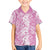 Hawaiian Lei Day Family Matching Off Shoulder Maxi Dress and Hawaiian Shirt Pink Hibiscus Flowers Lei Art