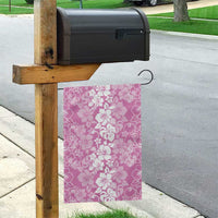 Hawaiian Lei Day Garden Flag Pink Hibiscus Flowers Lei Art