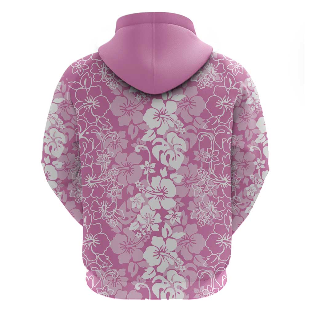 Hawaiian Lei Day Hoodie Pink Hibiscus Flowers Lei Art