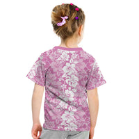Hawaiian Lei Day Kid T Shirt Pink Hibiscus Flowers Lei Art